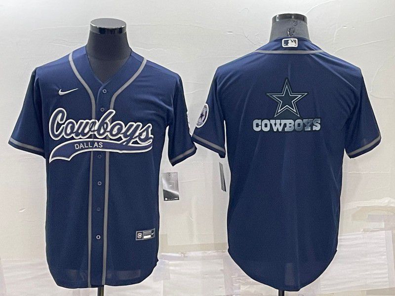 Men Dallas Cowboys Blank Blue 2022 Nike Co branded NFL Jersey1->dallas cowboys->NFL Jersey
